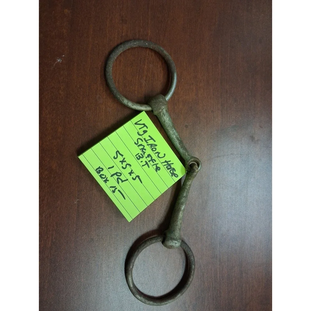 Antique Vintage Iron Loose Ring Snaffle Bit Horse Tack Decor Collectible 5-6 In